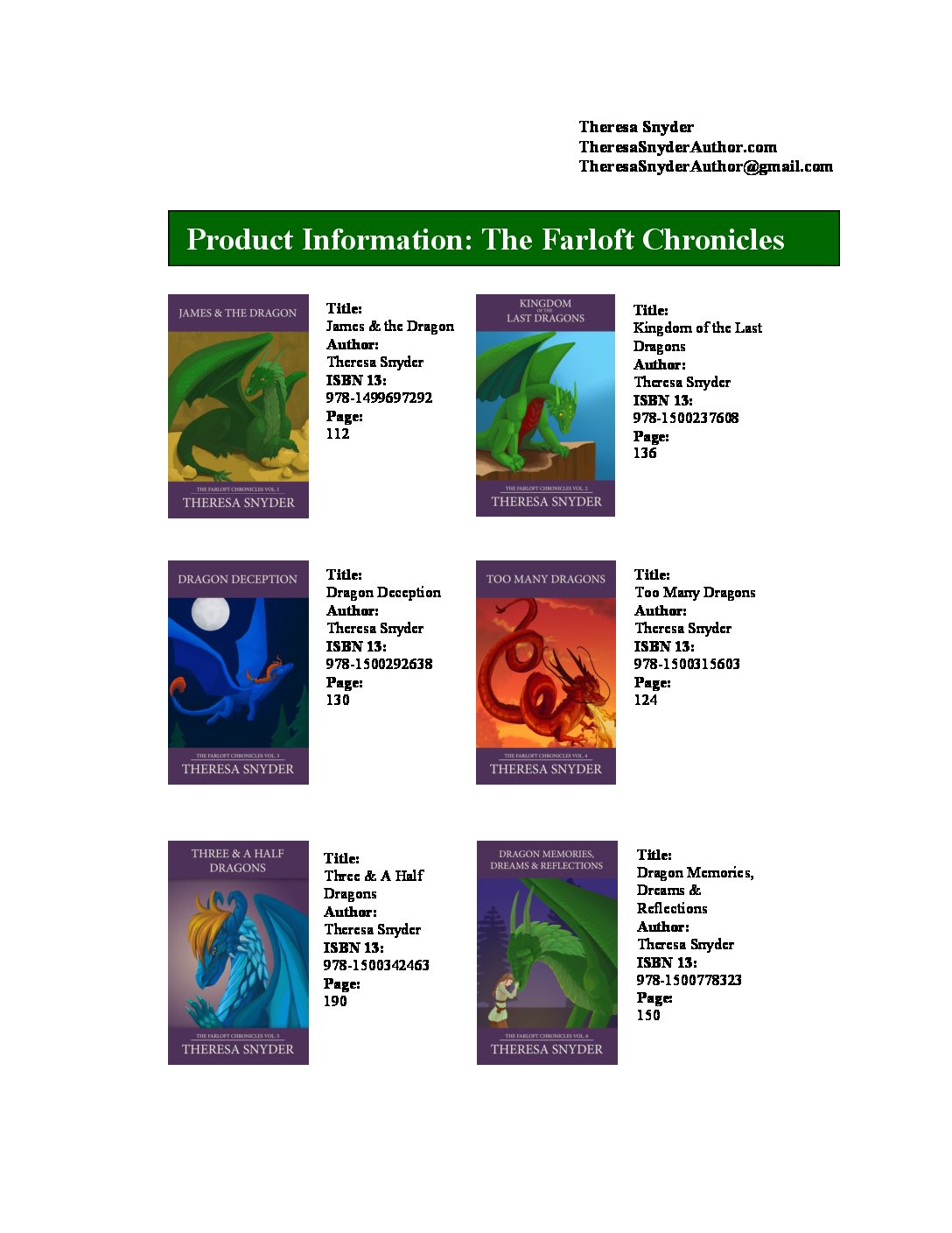 Product info: The Farloft Chronicles